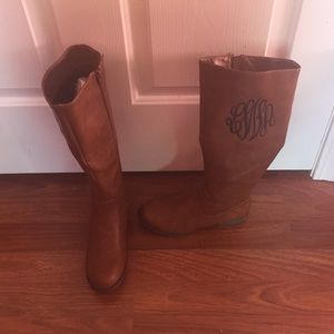 Monogram riding boots