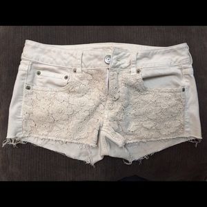 American Eagle Lace Jean Shorts