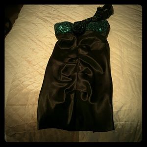 Turquoise and black dress!!