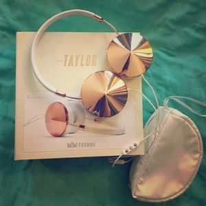 Frends Taylor White & Rose Gold Headphones