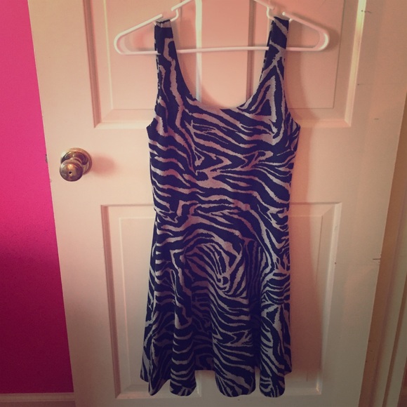 Bar III Zebra Knit Flowy Dress