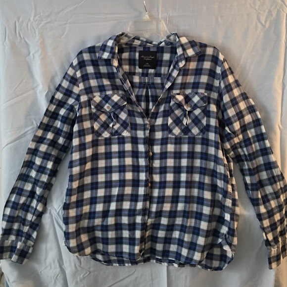 Blue Plaid Button Down - Picture 1 of 1