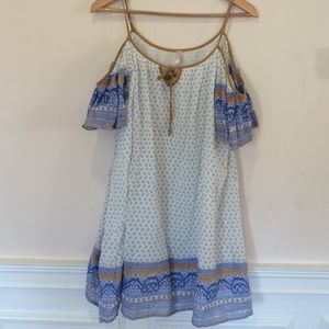 Free People Printed Cold Shoulder Dress