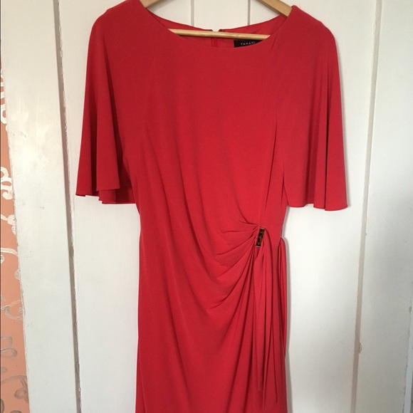 Tahari coral dress sz 8