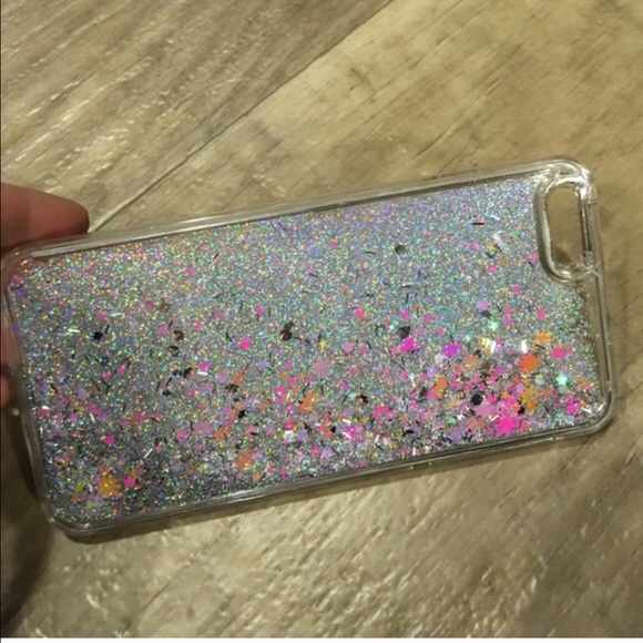 Snow Globe Silver Glitter iPhone 6 Plus Case - Picture 2 of 4