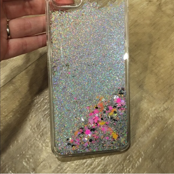 Snow Globe Silver Glitter iPhone 6 Plus Case - Picture 3 of 4
