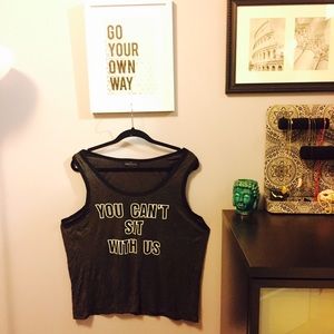 Custom-Made "You Can't Sit With Us" Grey Tank Top