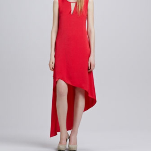 Bcbg Asymmetrical Silk Dress