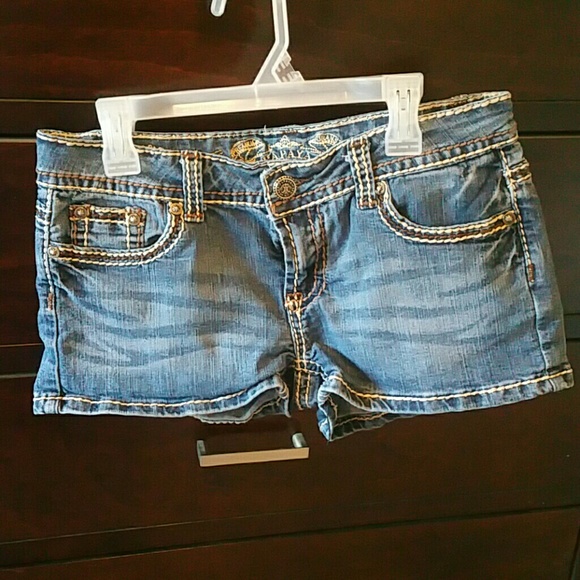 Jean shorts , papaya