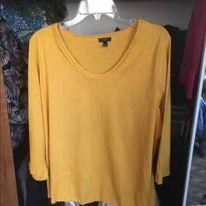 Talbots 3/4 sleeve cotton top