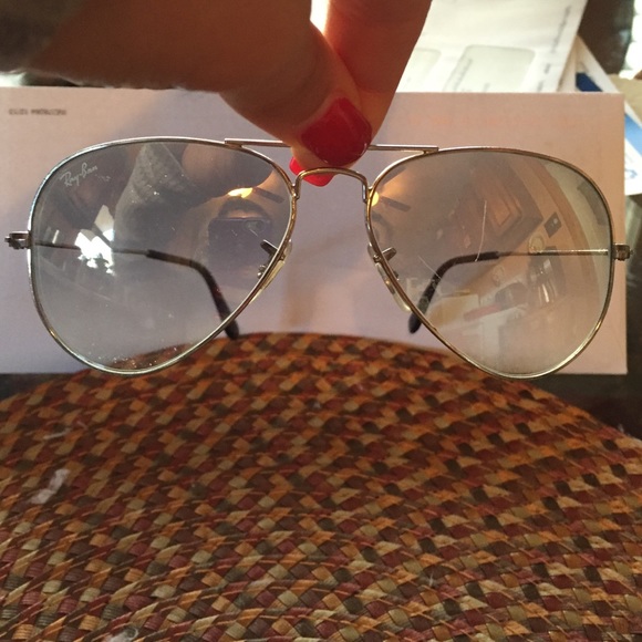 Mirrored rayban aviators main image 4