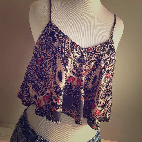 Angie Tops - Angie Crop Top Size S Super Cute! Built in bra!