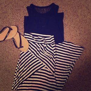 Striped Maxi Skirt