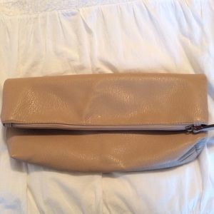 Tan Vegan Leather Clutch