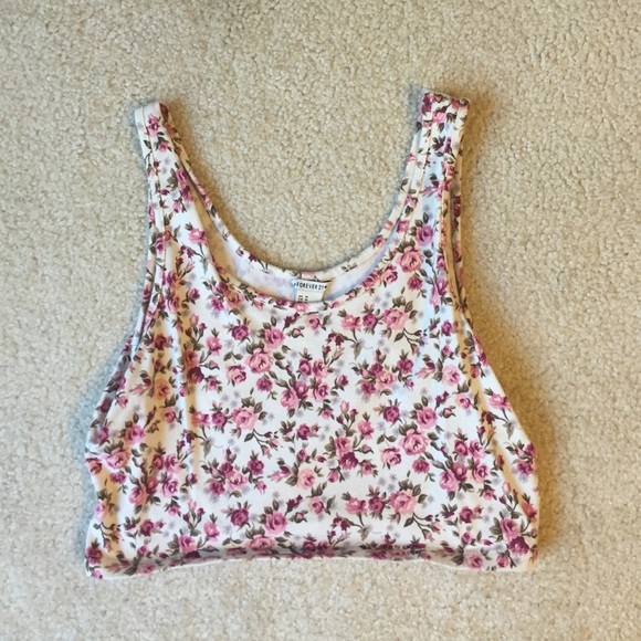 Flower filled crop top