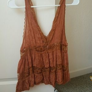 free people burnt orange tank top