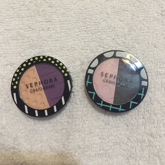 2 Sephora Craig & Karl colorful eyeshadow duo