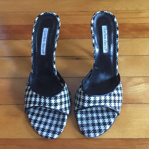 Black & white houndstooth Charles David heels