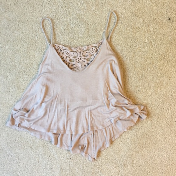Cream colored crop top