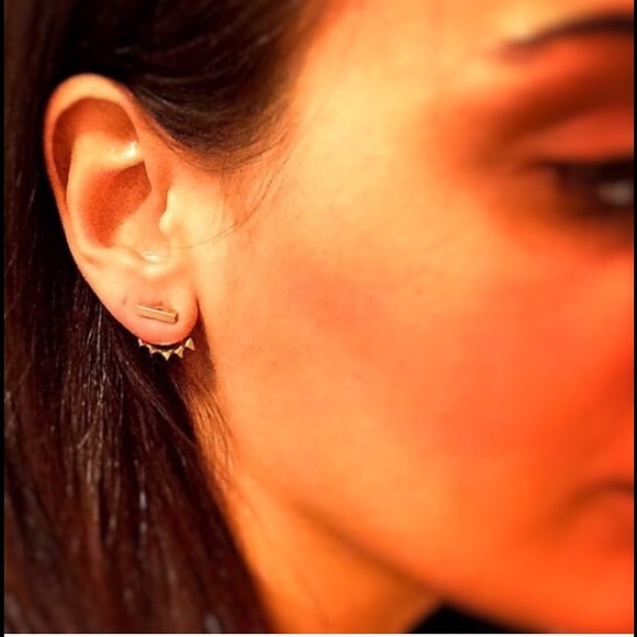 Sunahara 14k gold-plated Pyramid Ear-Jacket