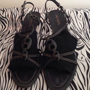 PRADA strap heel sandals