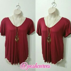 🎀Plus Size🎀 Burgundy Top 1XL