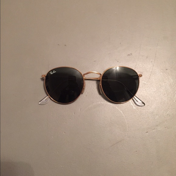 Ray-Ban round gold metal sunglasses
