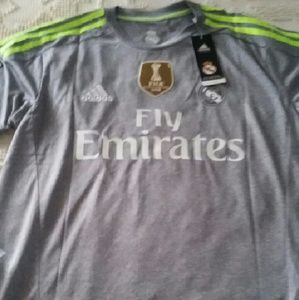 Fly Emirates 2014 champion jersey Madrid soccer
