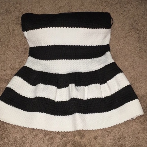 Strapless Peplum shirt WORN ONCE