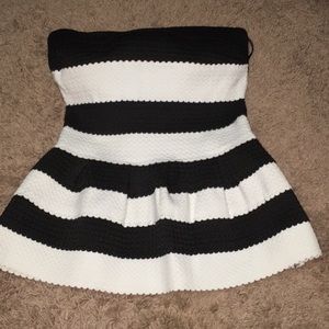 Strapless Peplum shirt WORN ONCE