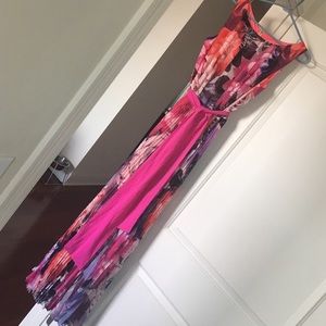 Eliza J Pleated Maxi Dress, Size 10