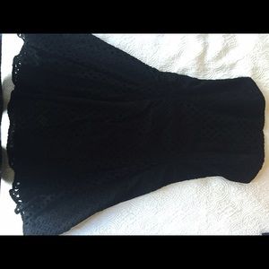 Black Maeve strapless eyelet dress