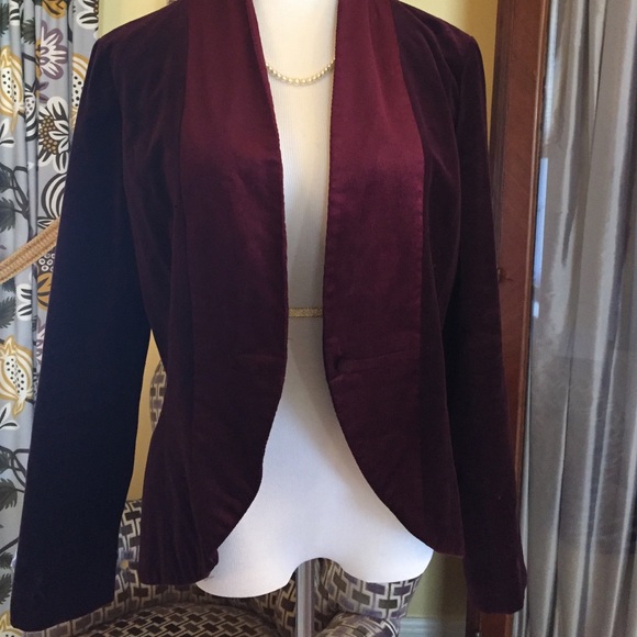 Wine velvet jacket