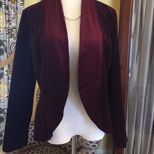 Wine velvet jacket