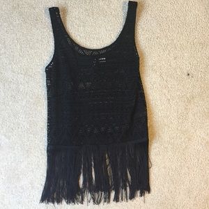 Black see through fridges tank top