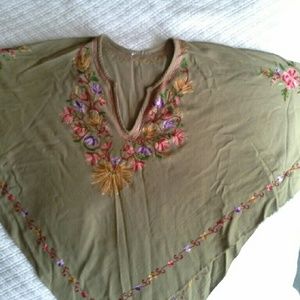 Embroidered MEXICAN poncho!