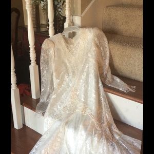 Custom hand made wedding gown