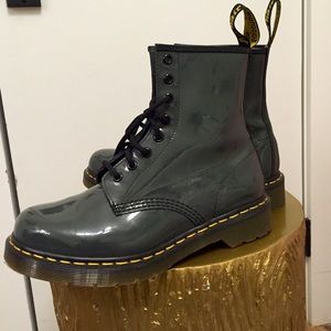 Doc Marten gray patent leather BARELY USED!