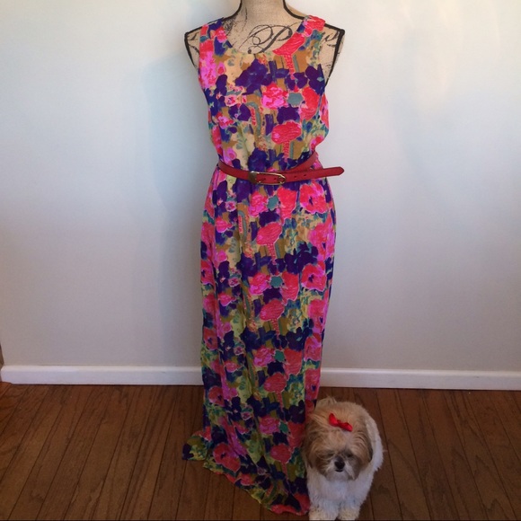 W118 by Walter baker floral/abstract print maxi dress NWT
