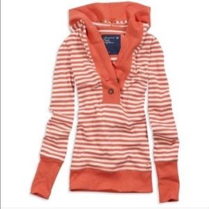American Eagle Hood Long Sleeve Shirt