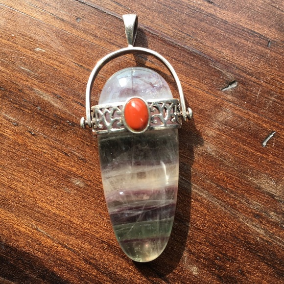 Sterling stone pendant