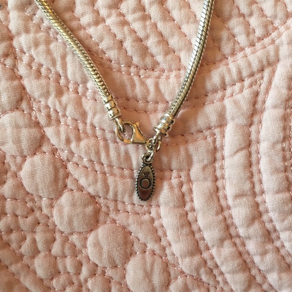 SOLD Pandora Silver Charm Necklace 20 inch - Picture 2 of 3