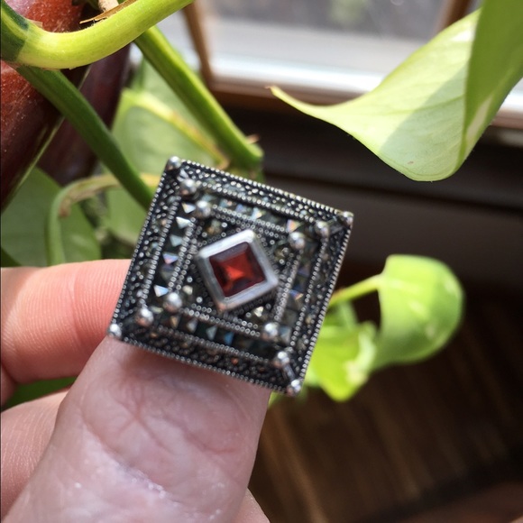 Antique inspired sterling ring
