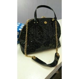 Authentic Black patent leather coach bag
