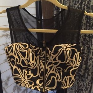 Black and Tan crop top