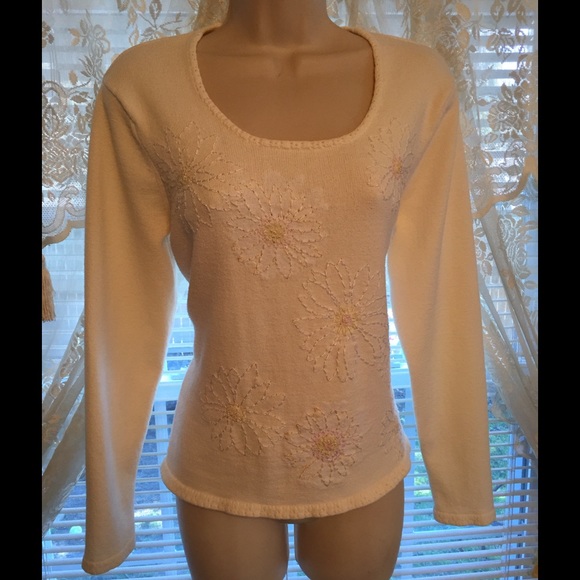 Talbots Ivory Sweater L
