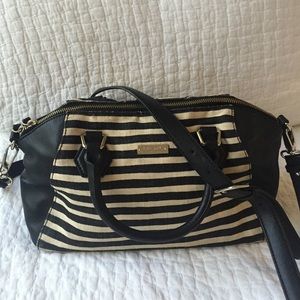 Kate spade striped black and cream purse