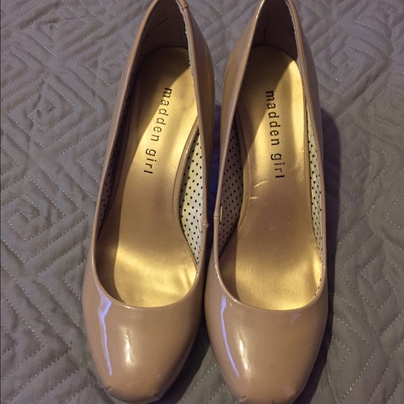 Madden Girl Nude Cream Heels