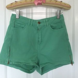 High waisted Jean shorts