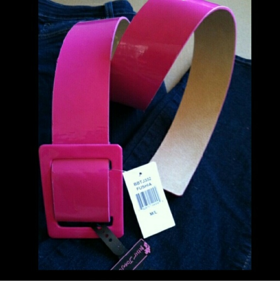 Betsey Johnson Hot Pink Wide Belt